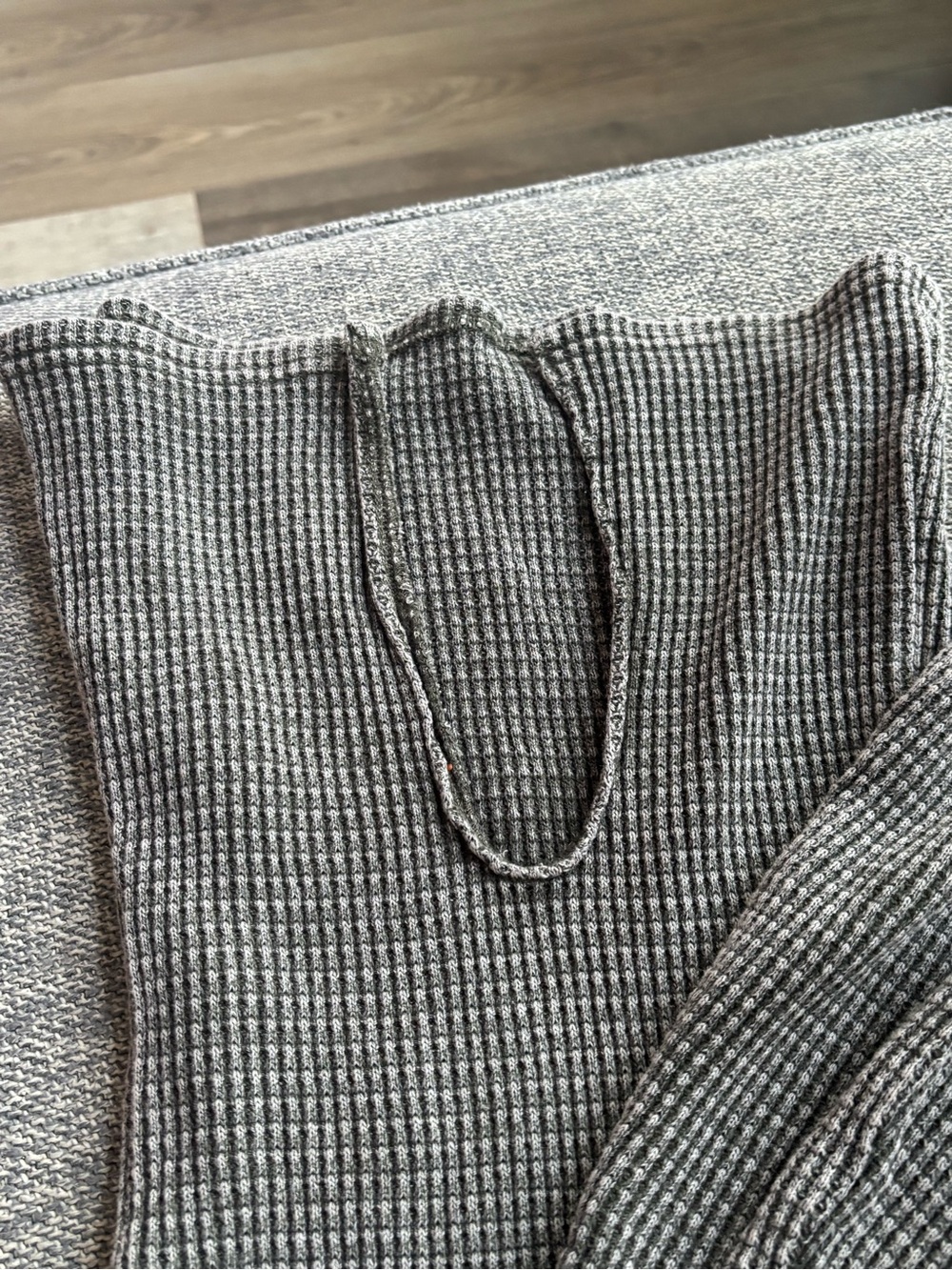Hard Tail Gray Waffle Knit Leggings - Picture 3 of 4